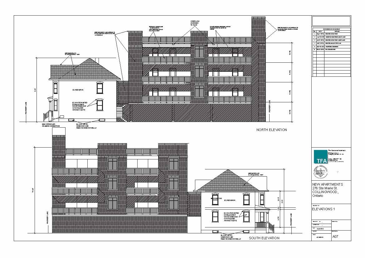 Artist rendering of 276 Ste Marie ST., Collingwood , ON
