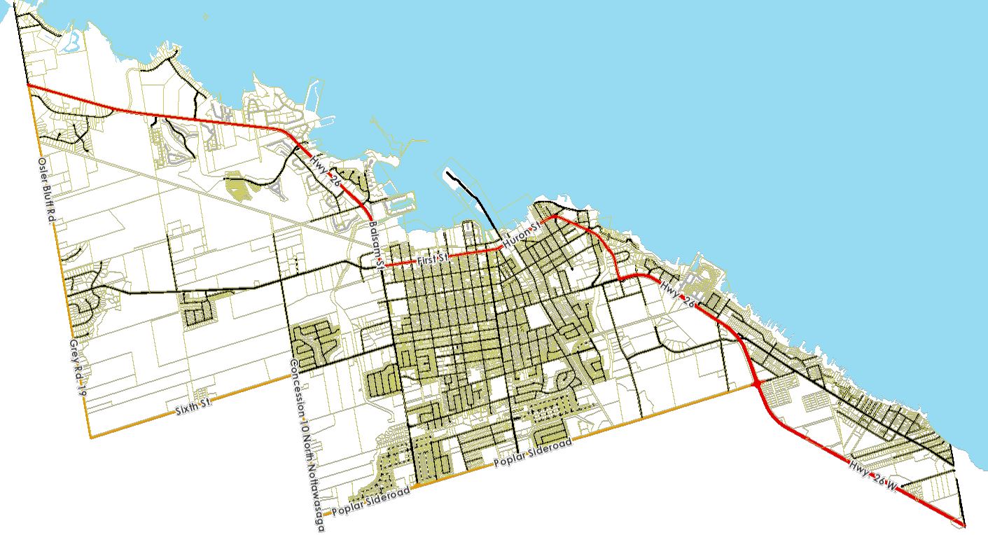 Town of Collingwood, County of Simcoe Map