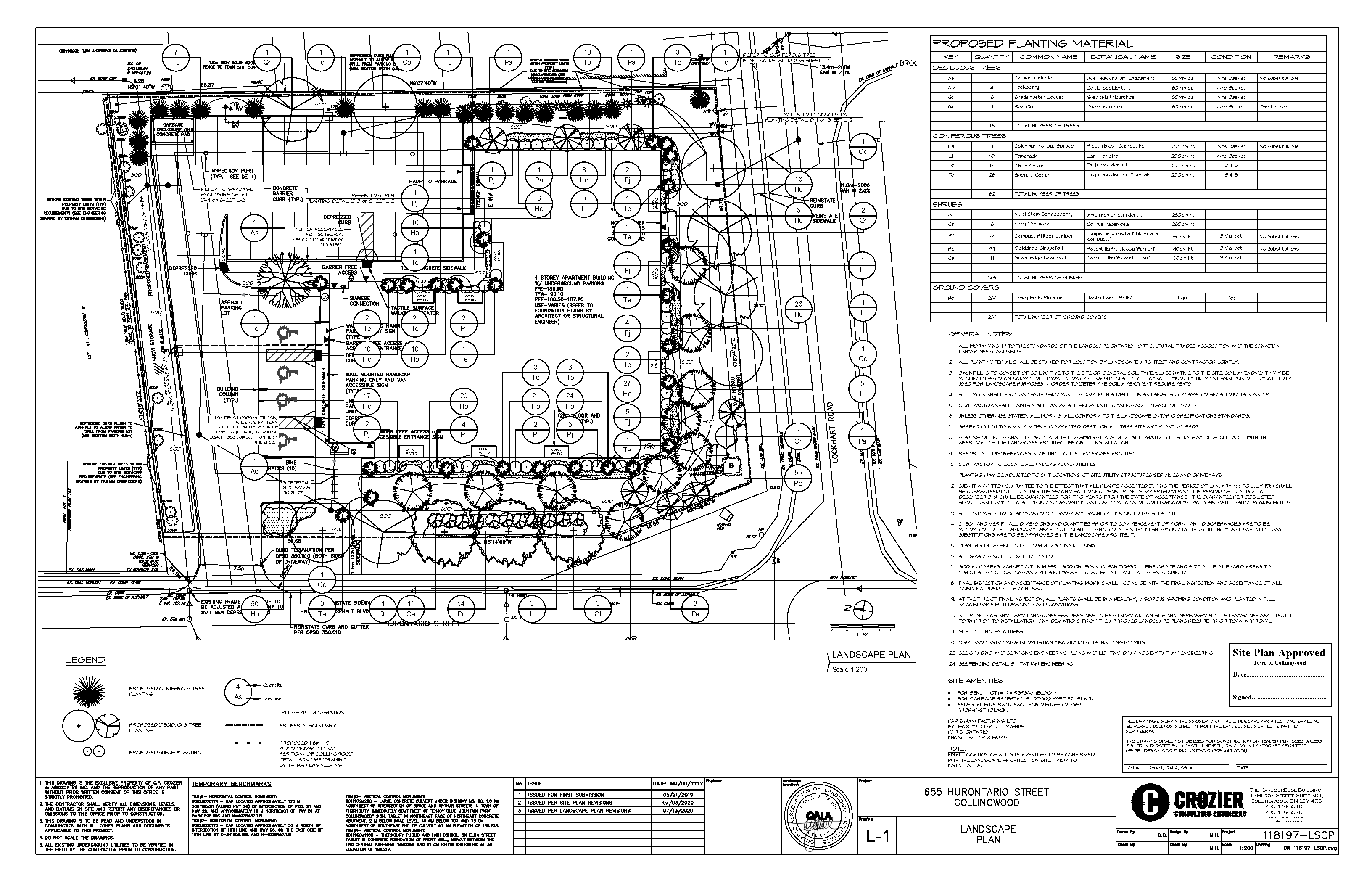 Landscape Plan for 655 Hurontario St., Collingwood, ON