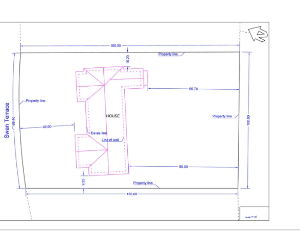 Example of a simple site plan
