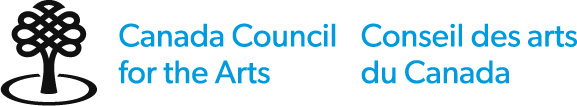 Logo with the word Canada Council for the Arts and a graphic of a tree with a circle around its base
