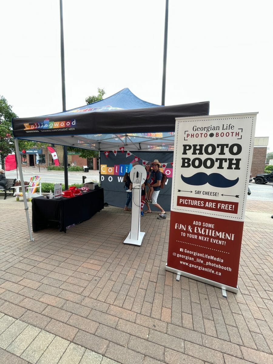 photo of Collingwood Downtown tent set up on main street