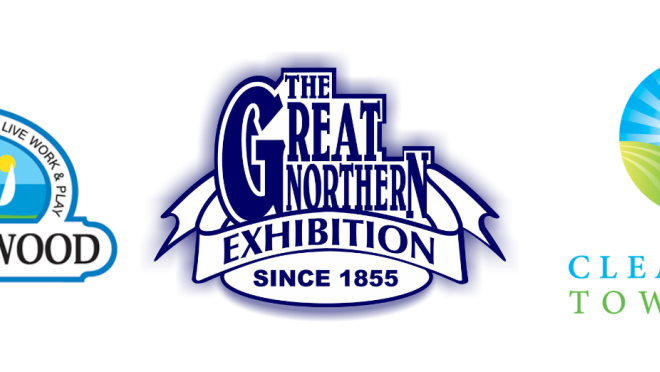 3 logos: Town of Collingwood, GNE, Clearview Township