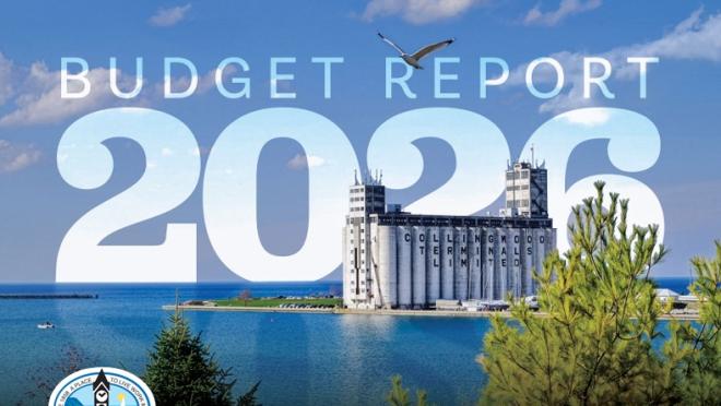 grain terminals with text and logo overlaid