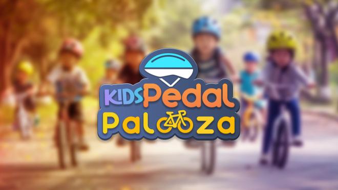 Graphic for event depicting children on bikes with helmets