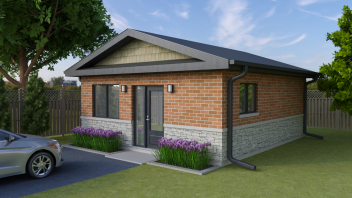 Ouellet 1 Bedroom Brick Rendering