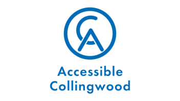 logo for Accessible Collingwood with a blue C and A intertwined