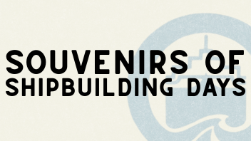 Exhibit title card with Collship 100 years logo lightly in the back.