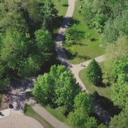 A bird's-eye view of Collingwood trails.
