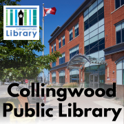 exterior of collingwood library on a blue sky day
