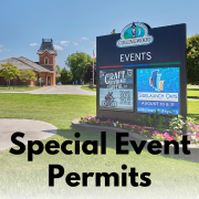 outdoor event signage on the museum grounds