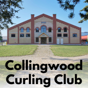 exterior of curling club on a spring day