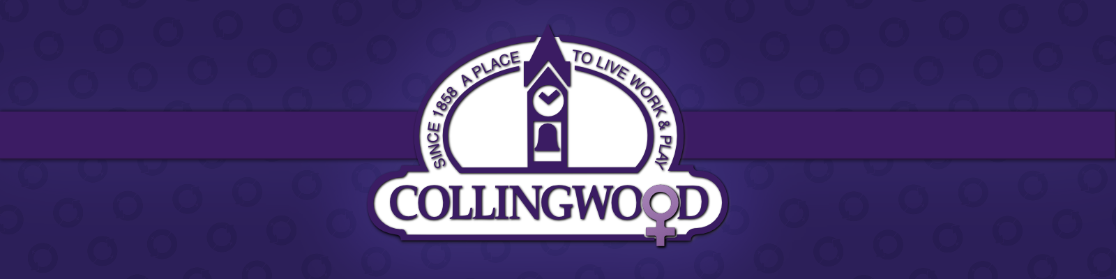 Graphic of the Town logo stylized for International Women's Day
