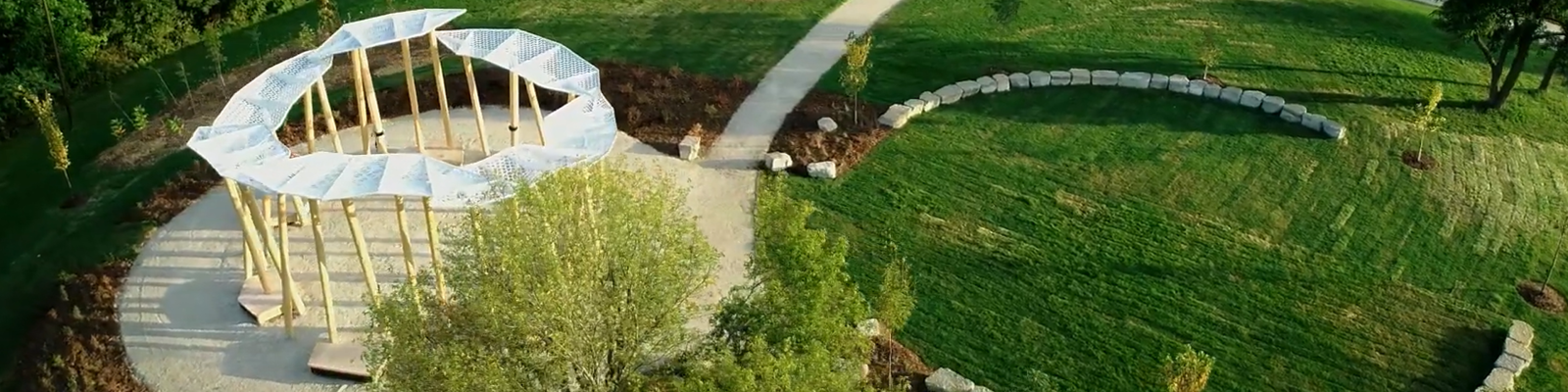 Aerial shot of Awen' Gathering Place