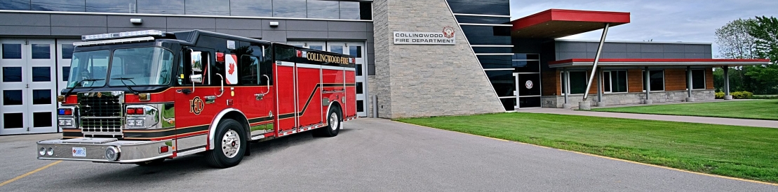 Image of Collingwood Fire Department with new Pumper 3 Truck in Front