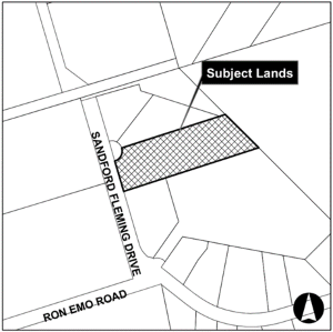 map of subject lands map of 135 Sanford Fleming Drive