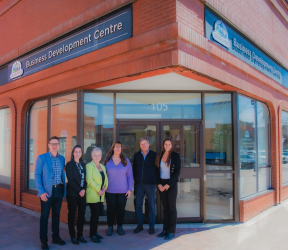 Business Development Centre A group of people standing in front of the Business Development Centre in Collingwood
