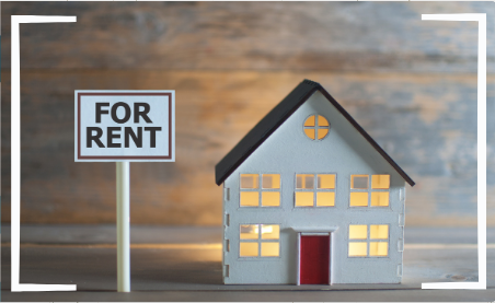 house with for rent sign