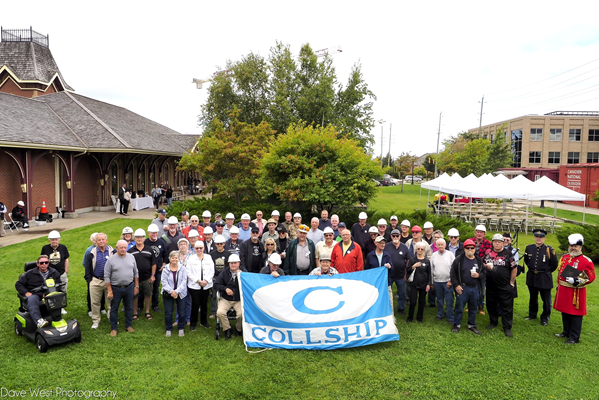 Shipyard workers group photo