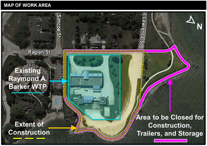 Water Treatment Plant expansion construction work area