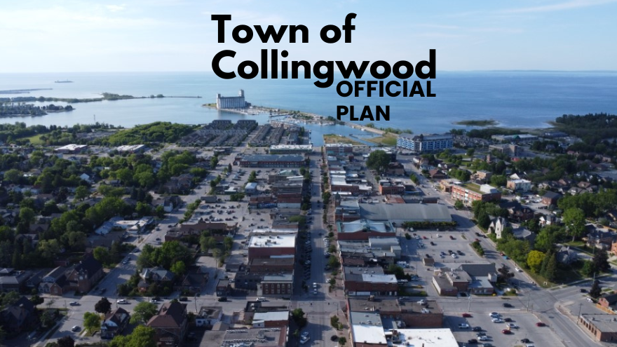 aerial of collingwood with grain terminals in background