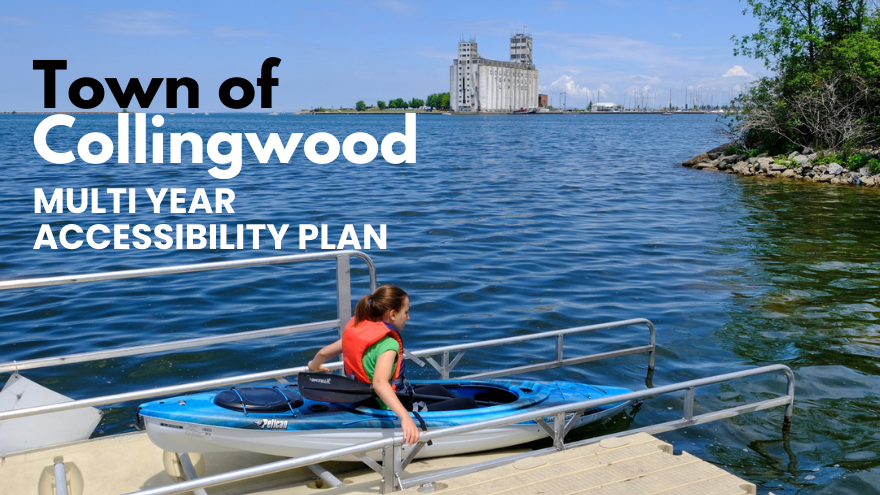 person in a kayak utilizing the accessible water access