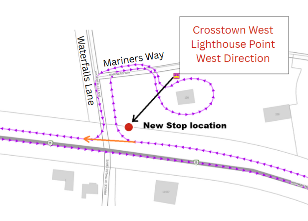 Lighthouse point transit stop change