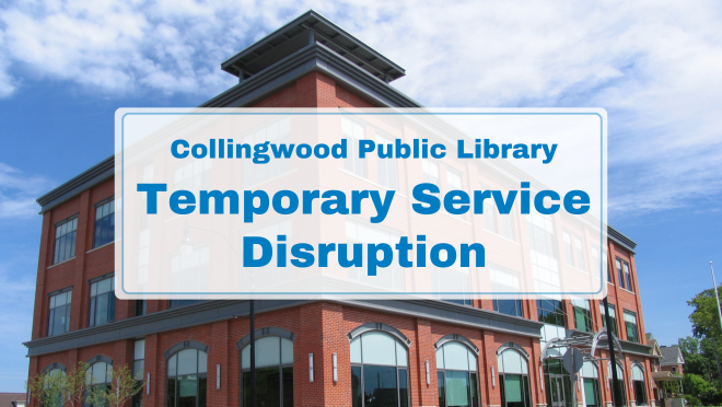 Brick building with notice of temporary service disruption