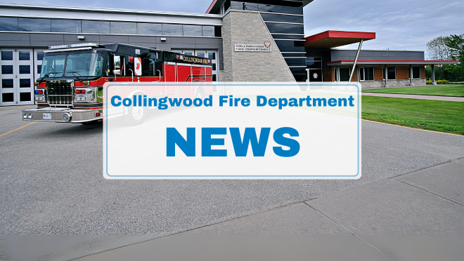 fire department with text "collingwood fire department news"