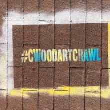 #cwoodartcrawl drawn in chalk