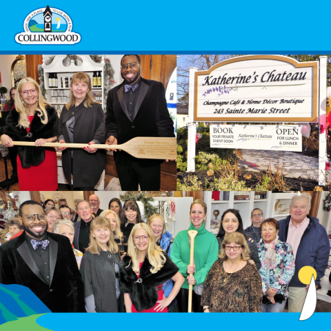 Collage of photos from various promotional events