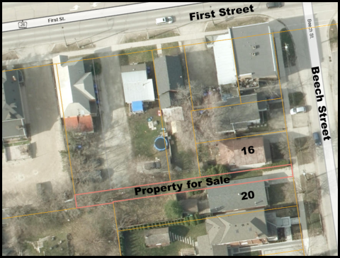 aerial map of property for sale at 12 Beech St.