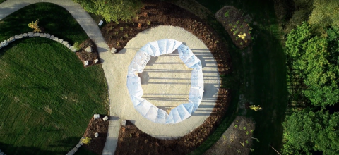 Top view of the Awen' Gathering Place canopy like structure