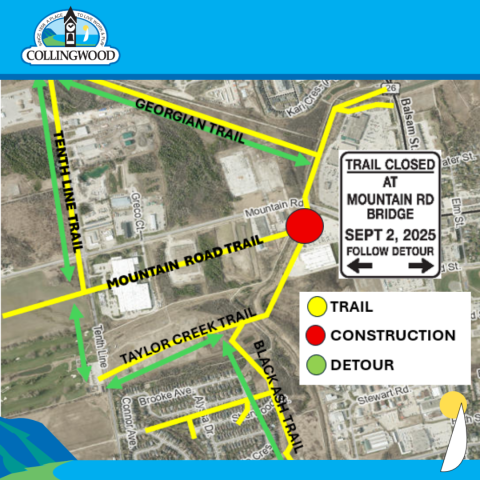 mountain road trail closure and detour