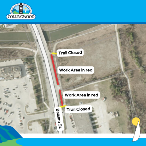 map of trail closure