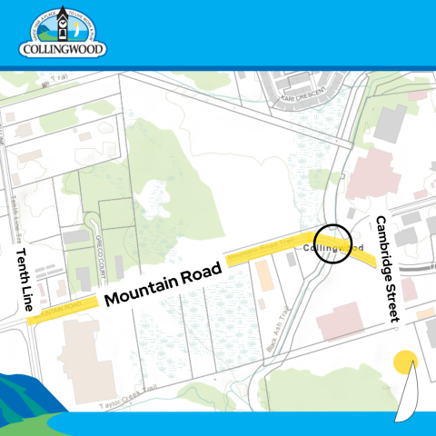 map of mountain road construction