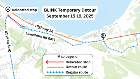 Blink transit detour