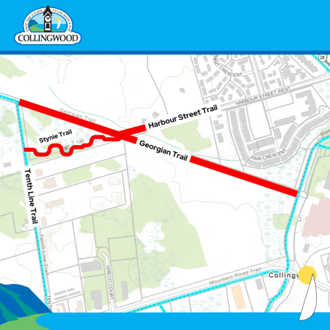 map of georgian trail temporary closure