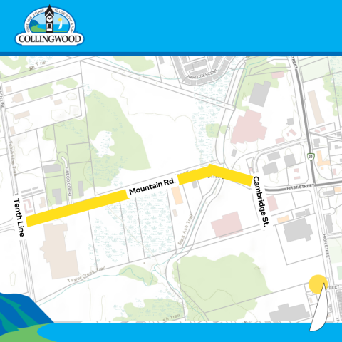 map of mountain road disruption