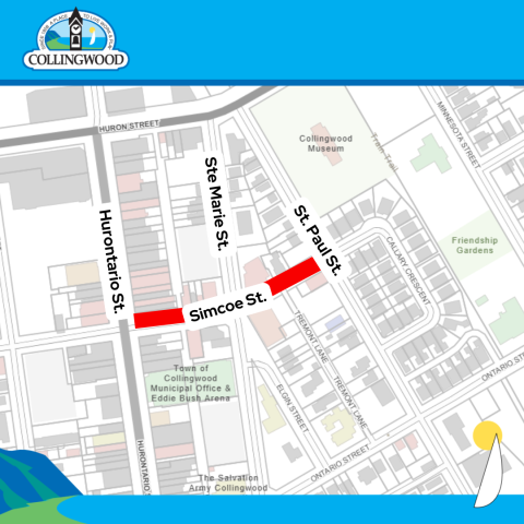 Map of Simcoe Street pride festival closure