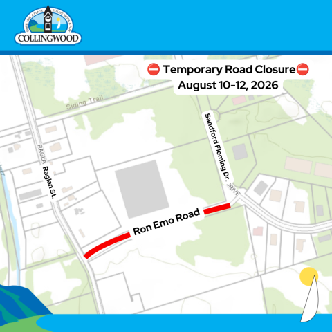 map of road closure on Ron Emo Road