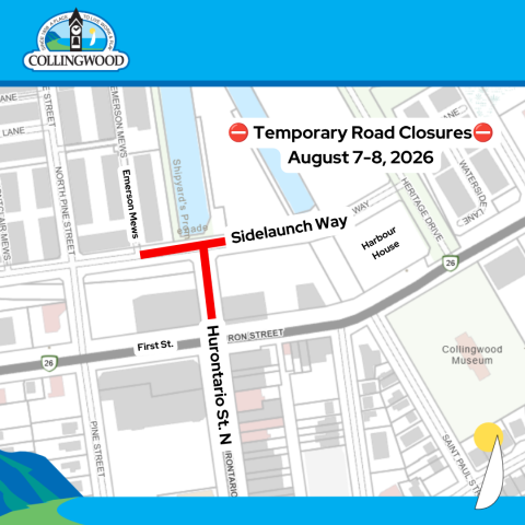 map of road closures for Sidelaunch Days