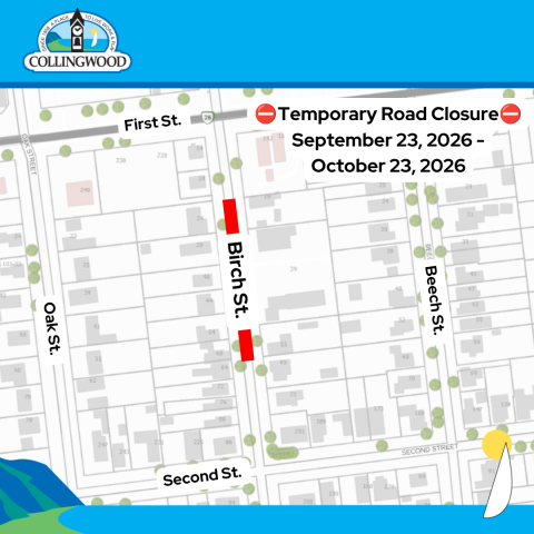 map of birch street closure september 23-october 23