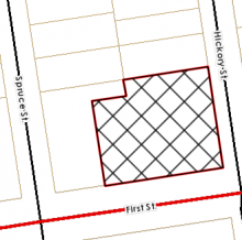 Location map for 415 First St., Town of Collingwood, ON