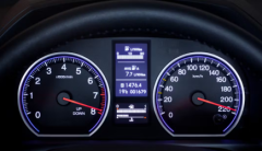 image of a car's speedometer