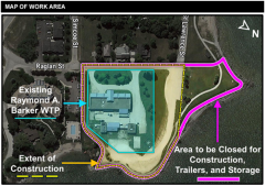 Water Treatment Plant expansion construction work area