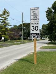 Community Safety Zone sign