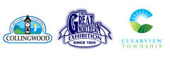 3 logos: Town of Collingwood, GNE, Clearview Township