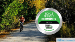 woman cycling on a trail