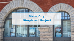 Sister City Storyboard project. Image of Town Hall windows